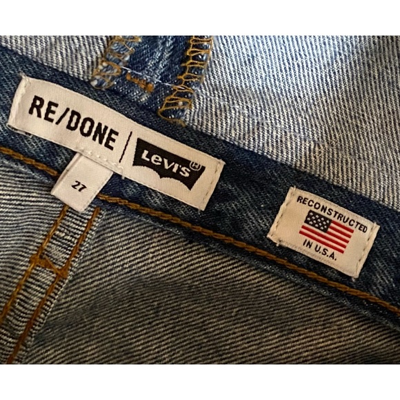 NWT RE/DONE Levi’s 90’s Inspired Overall Jeans - Size 27 - Picture 8 of 9